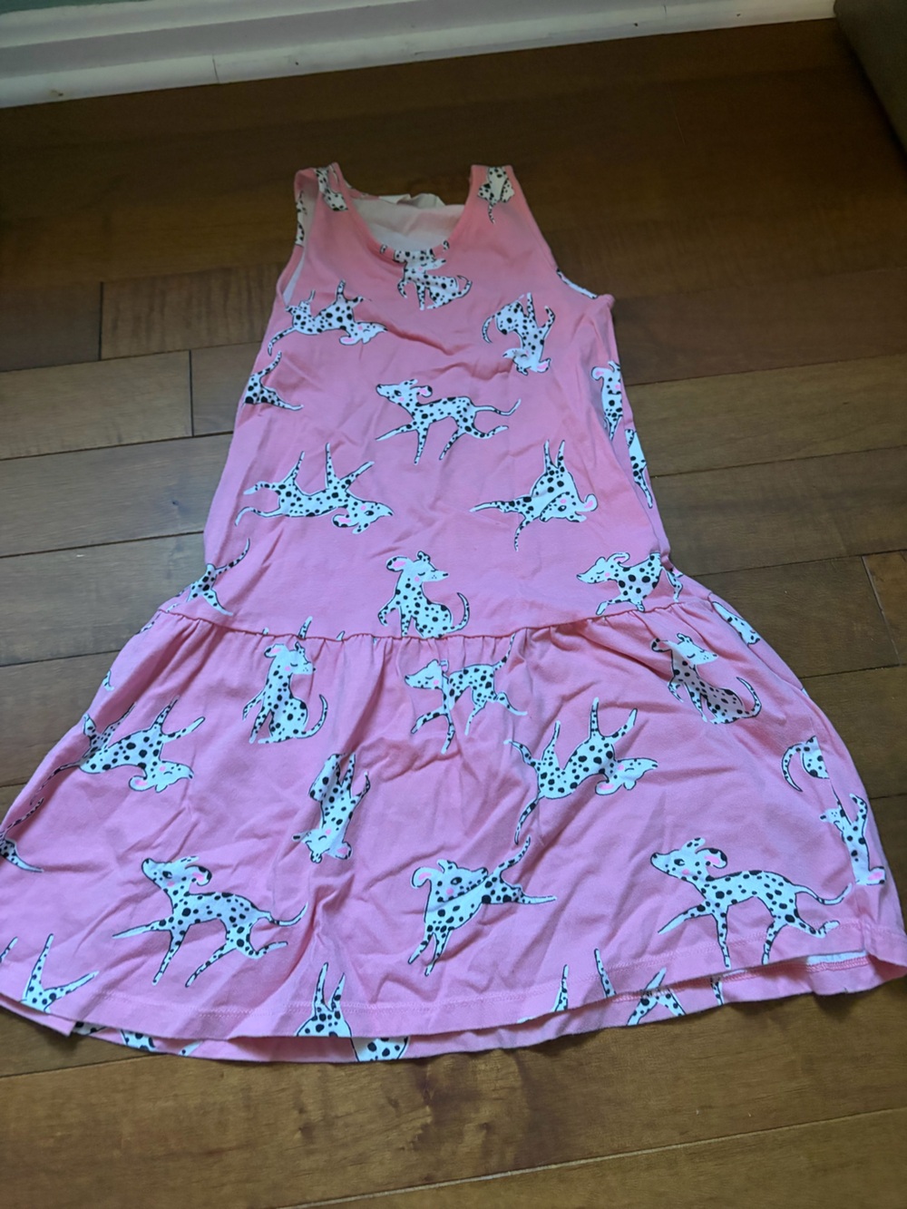 H&M Pink Dalmatian Print Girls Casual Dress